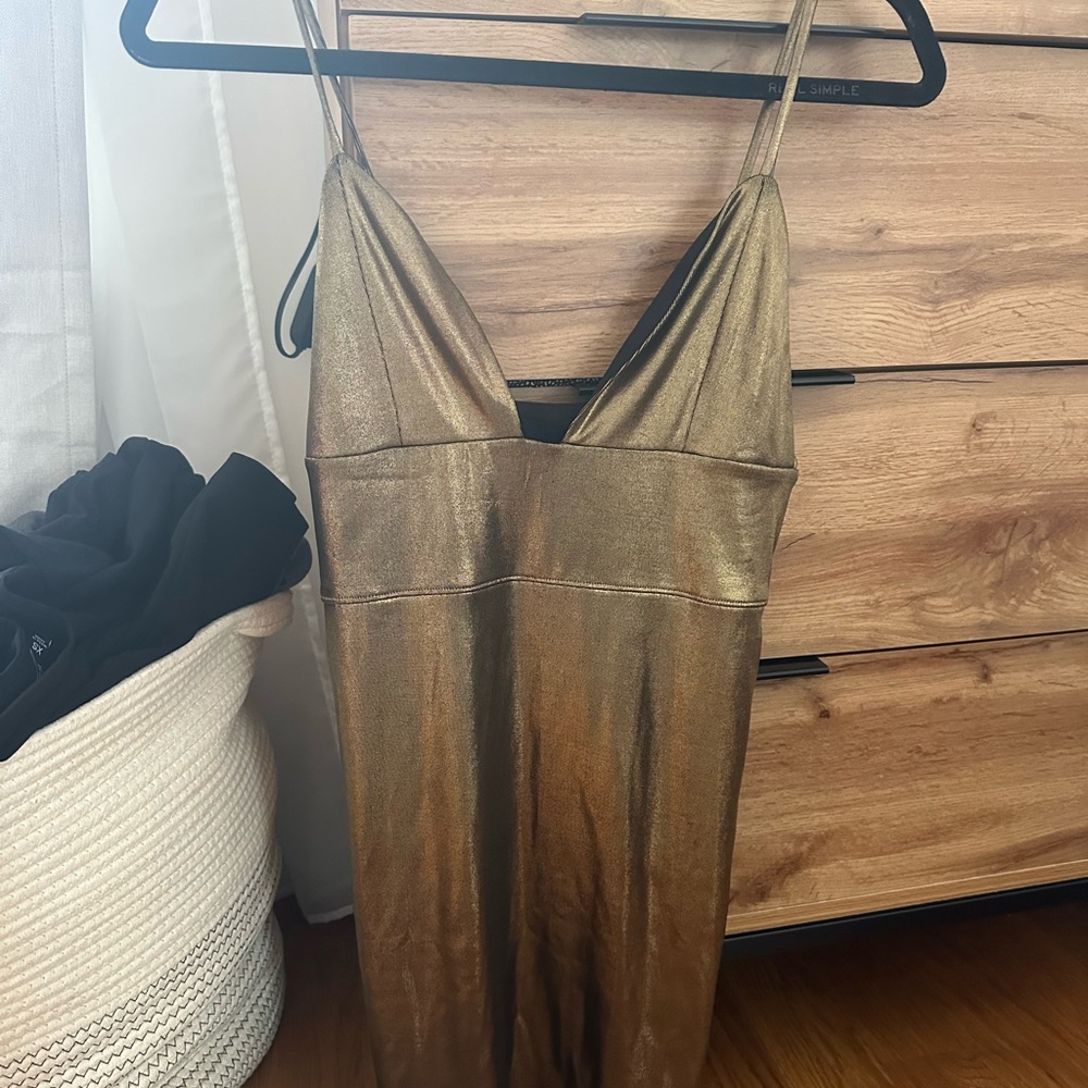 Gold Metallic Dress